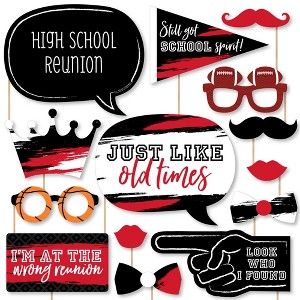 Big Dot of Happiness Reunited Red - School Class Reunion Party Photo Booth Props Kit - 20 Count - 1 of 4