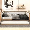 Accent Daybed Modern Nailhead Trim with Trundle for Guest Room 56.8" Wide - 3irtyhousy - 3 of 4