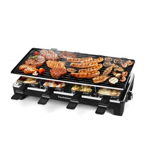 Techwood 1500W Indoor Table Grill with 8 Cheese Melting Pans - 1 of 4