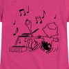 Girls' - Peanuts - Snoopy Dancing Fitted Short Sleeve Graphic T-Shirt - 2 of 4
