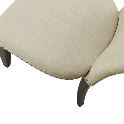 Savoy Cream Faux Leather Upholstered Side Chairs, Set of 2