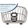 Mshliw 5-Piece Patio Bistro Set with Ottoman, Outdoor Rattan Table and Chairs Set for Porch, Balcony, or Deck – Cushions, Tempered Glass Coffee Table - 2 of 4