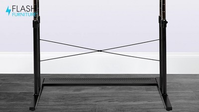 Modern Black 39.3" Adjustable Height Steel Sit/Stand Desk