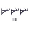 Kenney Fast Fit Easy Install Waverly 3/4" Decorative Window Curtain Rod, 42-120", Black - 4 of 4