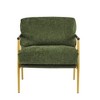 27.56" Modern Upholstered Accent Chair with Plush Cushion and Wooden Armrests - 3 of 4