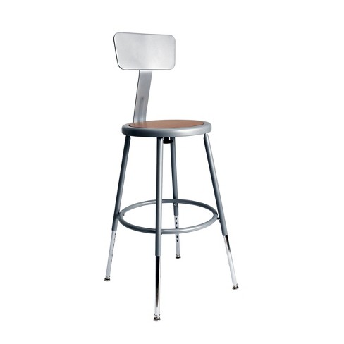 Hampden Furnishings 19-27" Felix Collection Steel Stool with Backrest - image 1 of 4