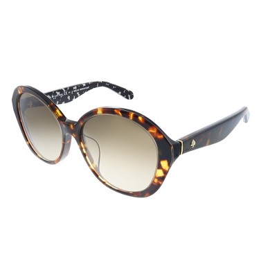 Kate Spade Low Bridge Fit Selma/F/S S3P CC Womens Oval Sunglasses Havana 55mm