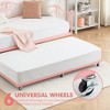 Twin Day Bed with Trundle Bed Twin, Metal Daybed with Trundle, Daybed with Trundle Bed Frame, Steel Slat Support Sofa Bed for Kids Teens Adults - 2 of 4