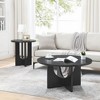 NicBex Modern Round Coffee Table with Cross Hollow Base,Small Side Table,Simple Center Table for Livng Room - 4 of 4