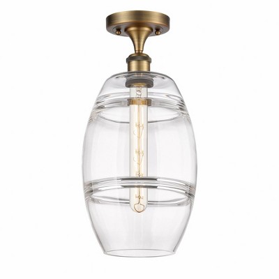 Vaz - 1 Light Semi-Flush Mount In Industrial Style-11.13 Inches Tall and 8 Inches Wide