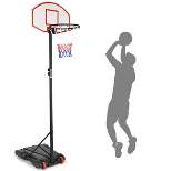 Costway Adjustable Basketball Hoop System Stand Kid Indoor Outdoor Net Goal W/ Wheels