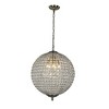 ALOADECOR  Antique Gold Globe Sphere Chandelier Small Crystal Vintage Chandelier Cage-Style Shade Pendant Light for Kitchen Island - 4 of 4