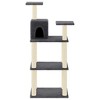 vidaXL Cat Tree Dark Grey Engineered Wood, Plush, Sisal 46.7 in - 3 of 4