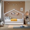 Twin Size Wooden House Bed with Twin Size Trundle - 2 of 4