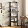 Book Shelf, 6 Tier Bookcase, Modern Tall Bookshelf for Garage Kit, CDs, Movies, Free Standing Industrial Corner Storage Organizer - 3 of 4
