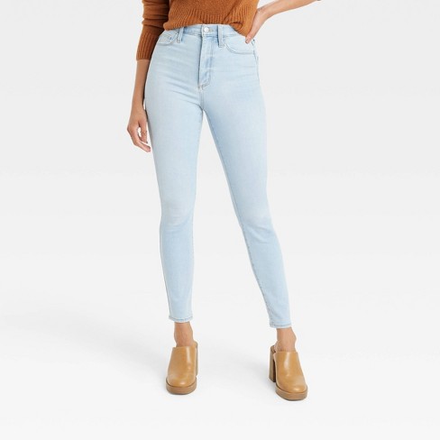 Women's High-rise Skinny Jeans - Universal Thread™ Light Blue 8 : Target