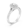 GILDED 3/4 ct. T.W. Lab Grown Diamond (SI1-SI2 Clarity, F-G Color) and Sterling Silver Square Engagement Ring - 2 of 4