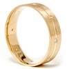 Pompeii3 Mens Comfort Fit Bezel Diamond Wedding Gold Band Ring - 3 of 4