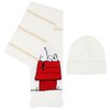 Peanuts Women's Snoopy Red Dog House Winter Cuff Knit Beanie Hat and Scarf Set - 2 of 4