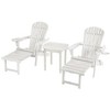 Jiallo Oceanic Collection Adirondack Chaise Lounge Chair Foldable, cup and glass holder, built in ottoman - 3 of 4