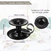 Unique Bargains Table Centerpiece Party Retro Iron Taper Simple Decorative Candle Holders - 2 of 4