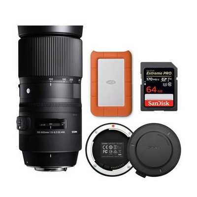 Sigma 150-600mm f/5-6.3 DG OS HSM Contemporary Lens for Nikon Bundle