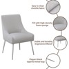 UNISOAR  Accent Chair Velvet Upholstered Side Dining Chairs with Brushed Legs - 3 of 4
