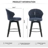 Resenkos Counter Bar Stools, Counter Stool,Set of 2 Counter Height Swivel Bar Stools with Wide Backrest, Blue - 4 of 4