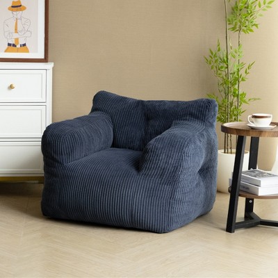 Pamapic Bean Bag Chair, Corduroy Lazy Sofa Bean Bags Comfy Couch with Armrests for Bedroom, Living Room, Apartment