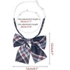 INSPIRE CHIC Women's Pre-tied Plaid Adjustable Elastic Band Casual Bow Ties - 2 of 4