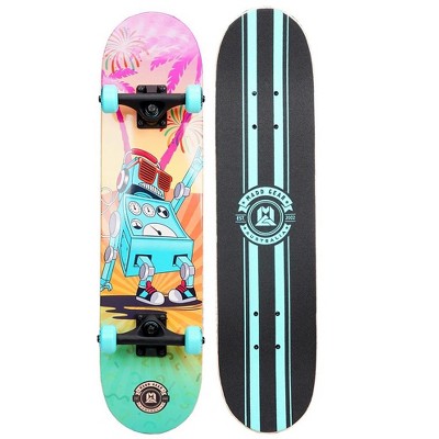 Beginner Skateboard for Kids – 31" Double Kick Deck – ABEC-5 Bearings – Madd Gear LTR