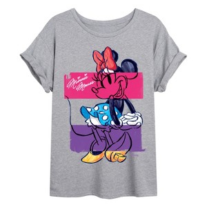 Women's - Disney - Minnie Sketch Oversized Oversized Graphic T-Shirt - 1 of 4