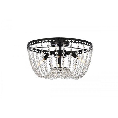 Elegant Lighting Kylie 16 inch flush mount in black