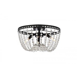 Elegant Lighting Kylie 16 inch flush mount in black - 1 of 4