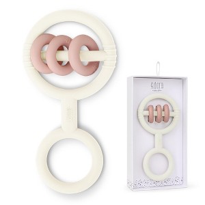 Silicone Baby Rattle Teething Toys - Cute Shaped Teething Relief for 0-6 Months, Easy to Clean Teether Ring - Newborn Essentials - 1 of 4