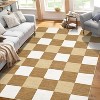 Entryway Runner Rug – Modern Checkered Washable Stain-Resistant Non-Slip Minimalist Plaid Carpet for Hallways Kitchen Laundry. - 2 of 4
