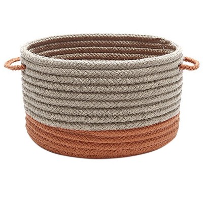 Colonial Mills Marina Basket - Orange 17"x17"x10" 100% Polypropylene Round