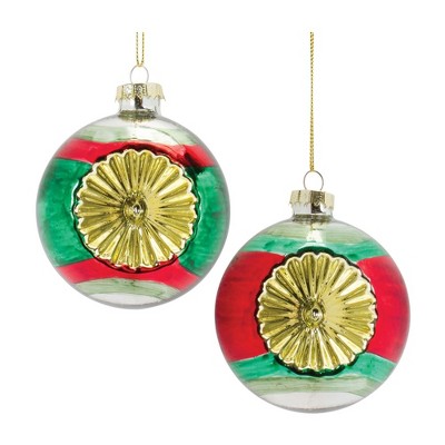 Melrose Glass Reflector Ball Ornament (Set of 12)