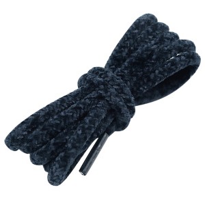 INSPIRE CHIC Round Fuzzy Hairy Soft Wide Shoelaces for Casual Shoes 2 Pairs - 1 of 4
