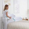2 Pack Cooling Foam Bed Pillows, Ergonomic Cervical Pillow, Adjustable Cold Pillow Set with Pillowcase Blue - 4 of 4