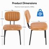 JIONJOY Mid Century Modern Faux Leather Upholstery Dining Chair with Metal Legs Set of 2 - 4 of 4