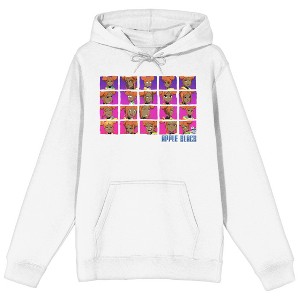 Apple Black Opal Wantmore Facial Expressions Adult White Graphic Hoodie - 1 of 3