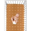 Sweet Jojo Designs Gender Neutral Baby Fitted Crib Sheet Boho Hatch Orange and White - image 4 of 4