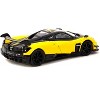 Pagani Huayra BC Giallo Limone Yellow and Black "Global64" Series 1/64 Diecast Model Car by Tarmac Works - 2 of 3