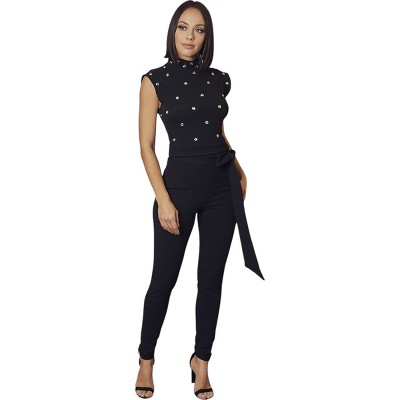 Slickblue Fashion-Forward Eyelet Top With Back Zipper , Sleeveless Top , Trendy Look , Black , S