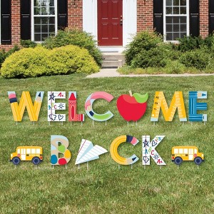 Big Dot of Happiness Back to School - Yard Sign Outdoor Lawn Decorations - First Day of School Classroom Yard Signs - Welcome Back - 1 of 4