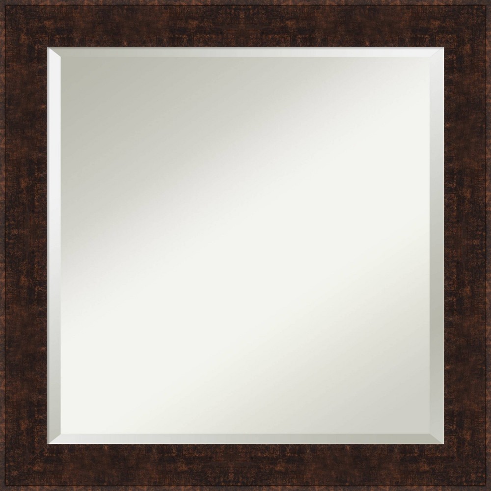 Photos - Wardrobe 24" x 24" William Narrow Framed Bathroom Vanity Wall Mirror Bronze - Amant