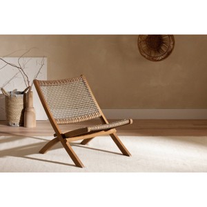 South Shore Balka Wood and Woven Rope Lounge Chair - 1 of 4