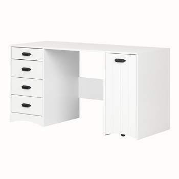 Artwork Sewing Craft Table with Storage Pure White - South Shore
