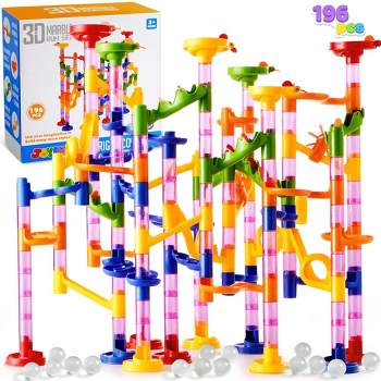 Syncfun 156 Piece Marble Run with 40 Marbles - Engineering & Building Toys Marble Run Building Block Toys Set Educational Toy